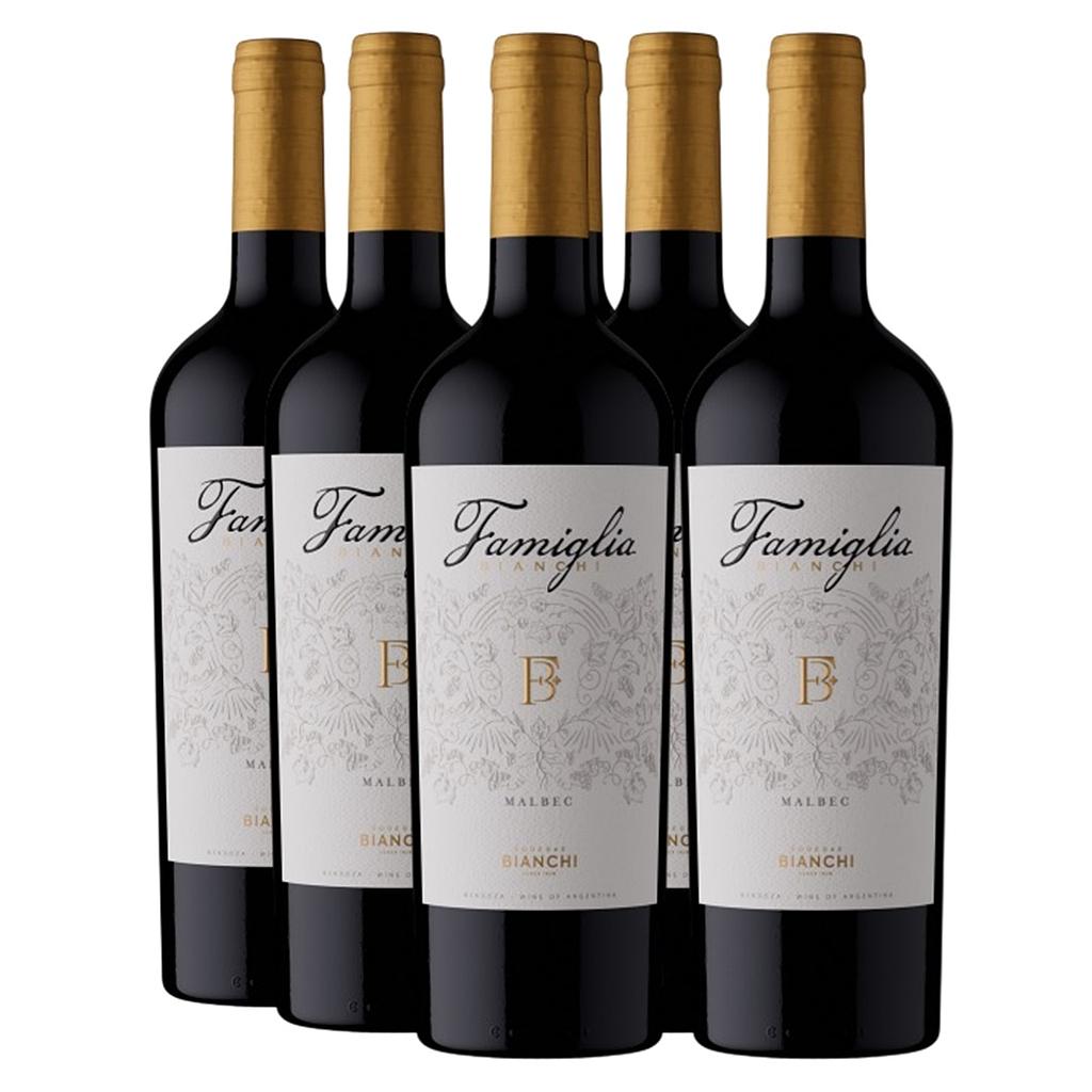 Promo 5+1 Famiglia Bianchi Malbec 750cc