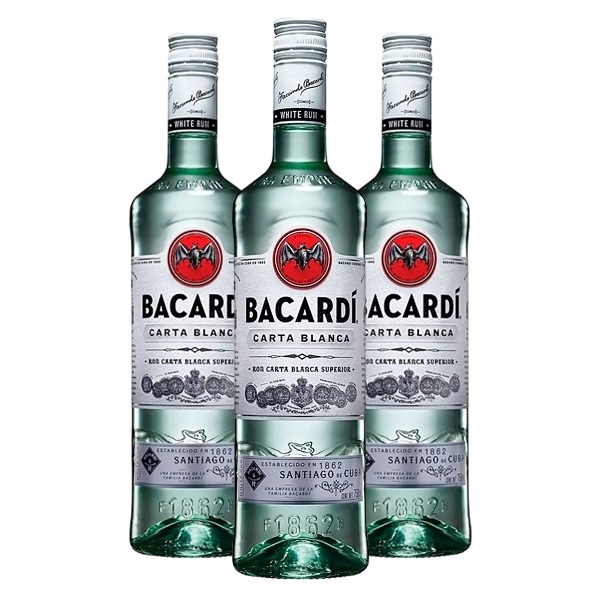 Promo x3 Ron Bacardi Carta Blanca 700cc 16.66% Off