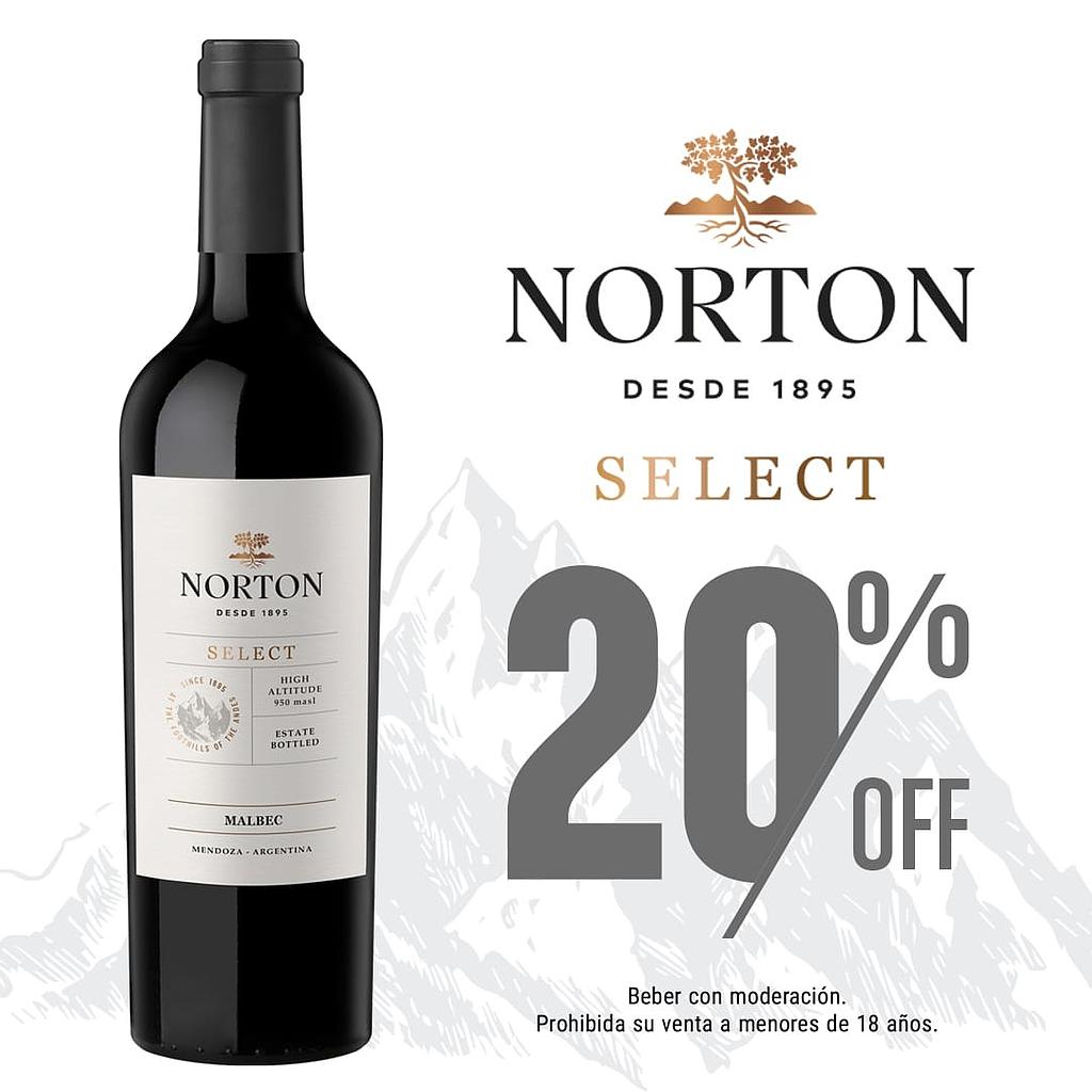 Promo x6 Norton Select Malbec 750cc