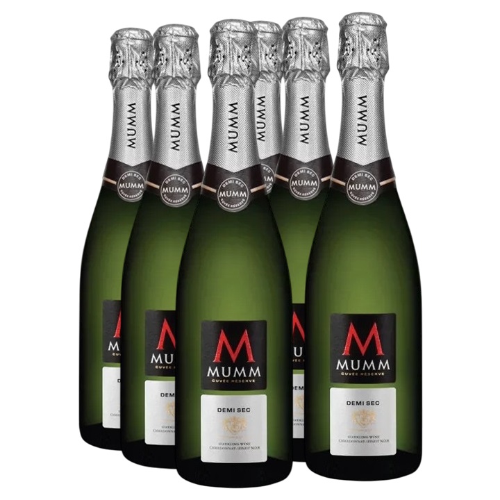 Promo x6 Mumm Cuvee Demi Sec 750cc