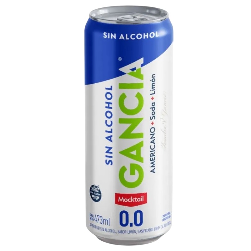 Gancia Cero + Soda + Limon LATA 473cc (S/ALCOHOL)