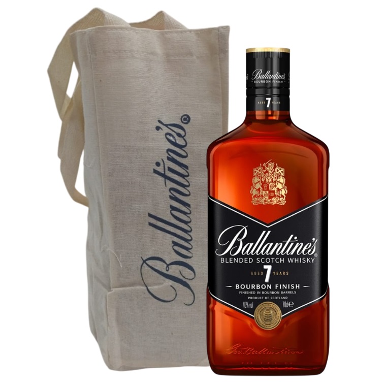 Whisky Ballantines 7yo 700cc + Bolsa de Lienzo
