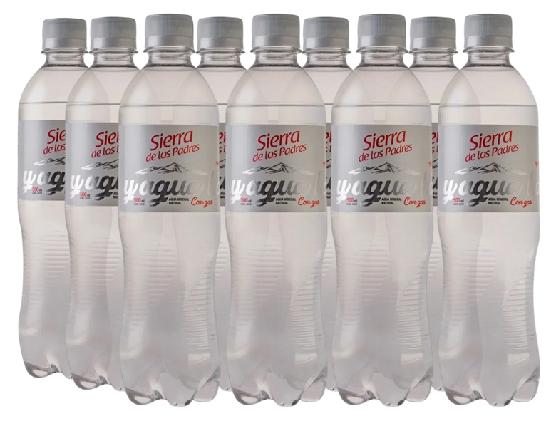 Agua Mineral Sierra de Los Padres CON GAS Pack 12x500ml