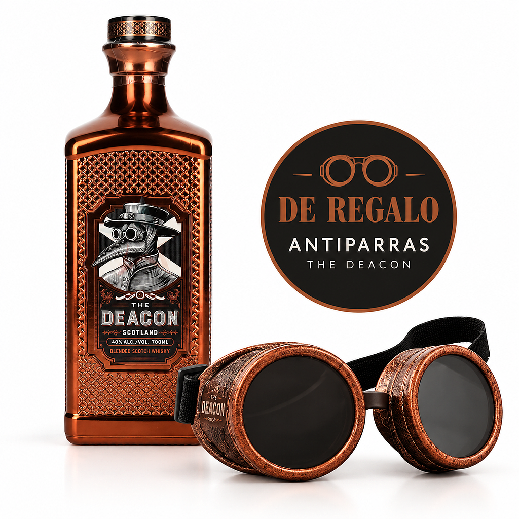Promo x1 Whisky The Deacon 40° 700cc + Antiparras