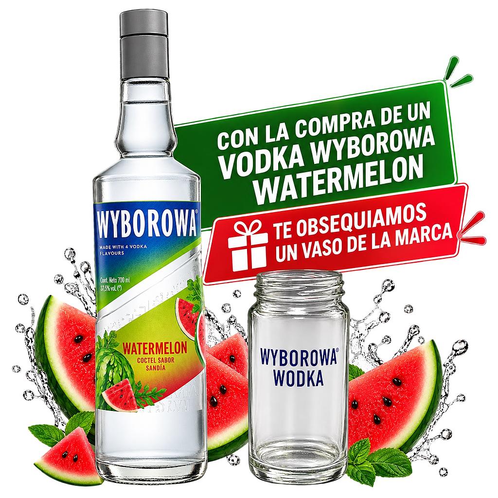 Promo x1 Vodka Wyborowa Watermelon 700cc + 1 Vaso